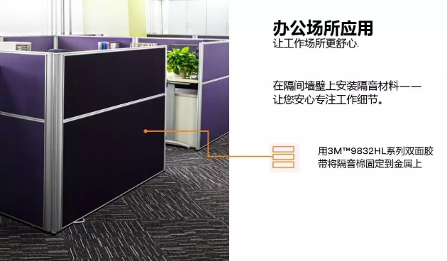 3M泡棉辦公室場所應用
